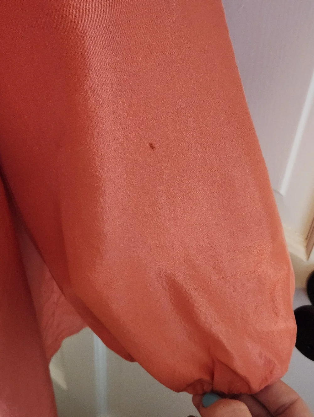 🆕️ 🍁Talbots🍁 - Peach Orange Silk Peasant Top - Picture 7 of 10